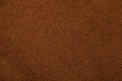 Photo of Pile of chicory powder as background, top view