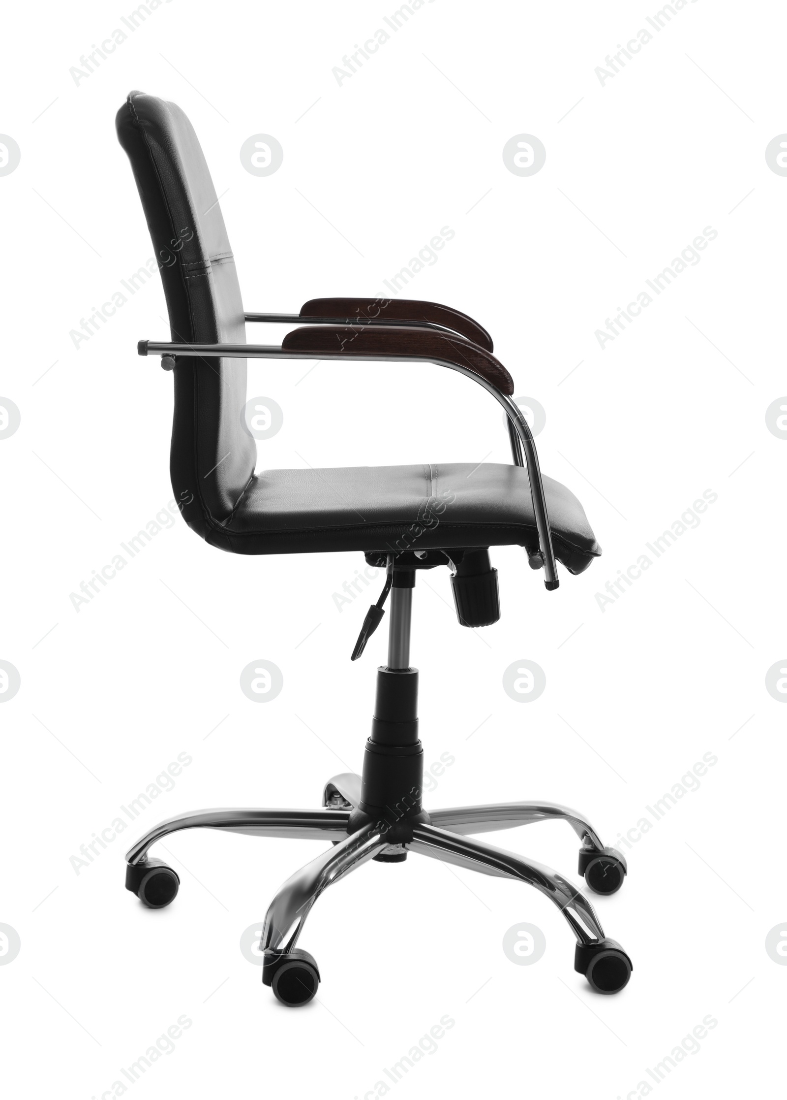 Photo of Comfortable leather office chair isolated on white