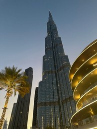 Photo of Dubai, United Arab Emirates - May 2, 2023: Beautiful view of Burj Khalifa in city