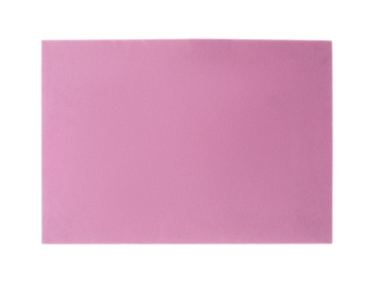 Pink paper envelope isolated on white. Mail service