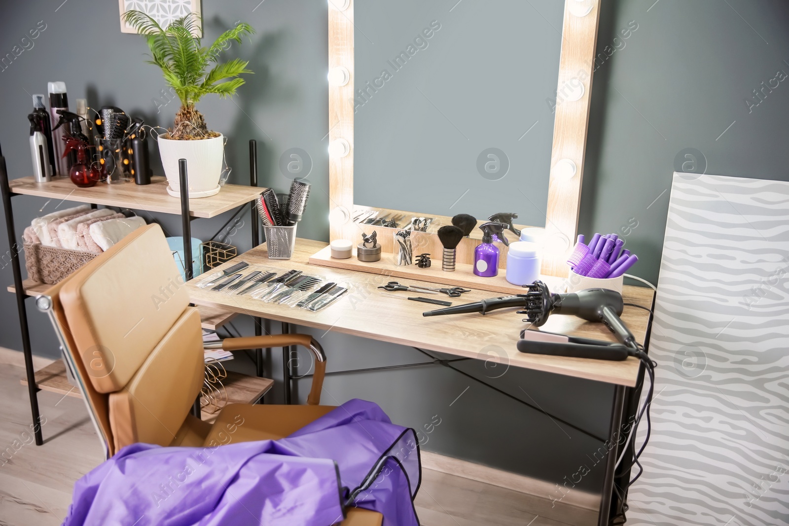 Photo of Hairdresser's workplace in salon