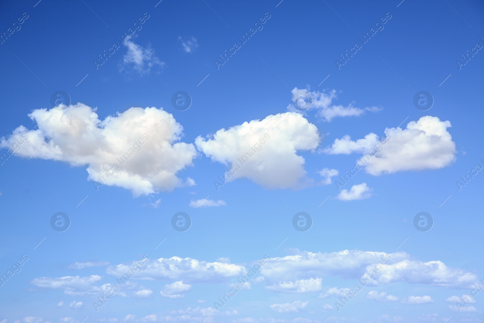 Photo of View of beautiful blue sky with white clouds