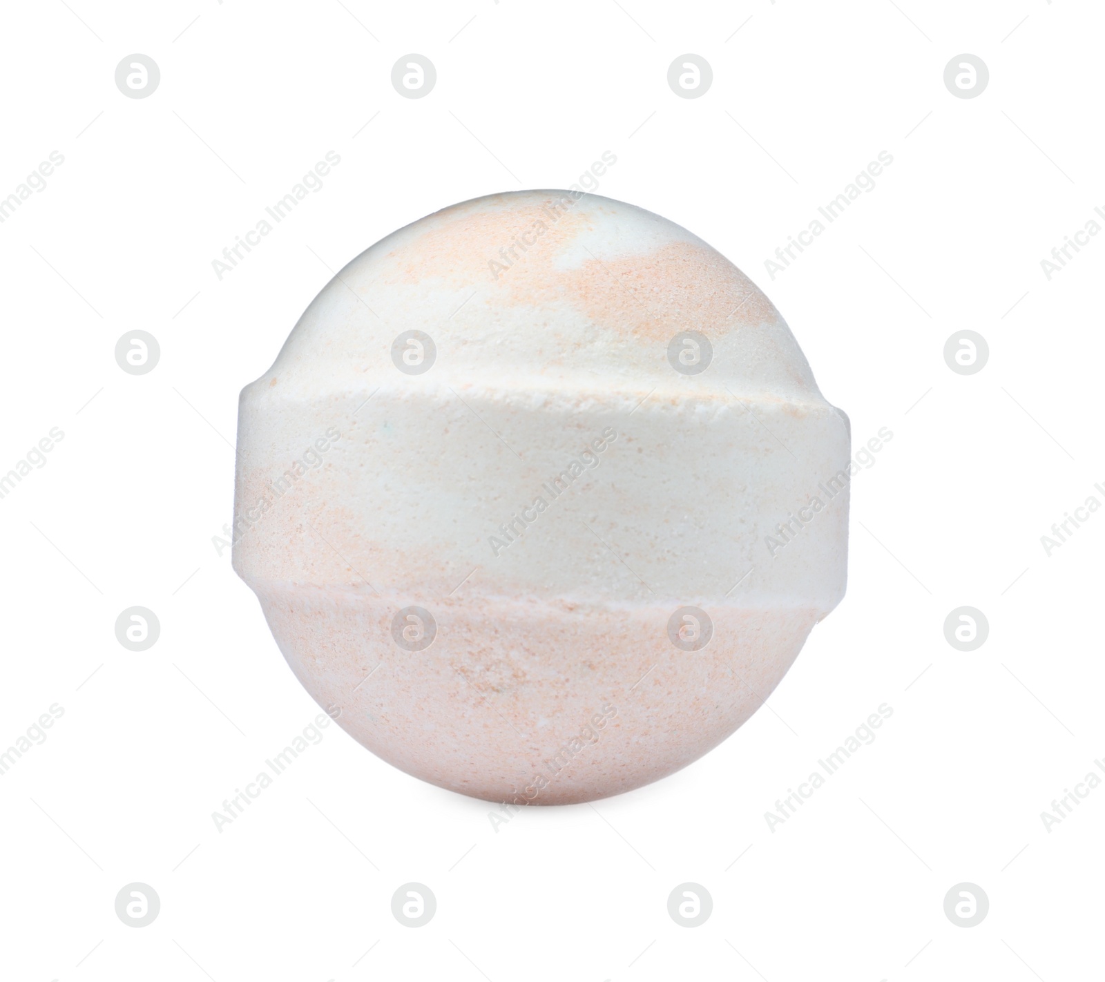 Photo of One colorful bath bomb isolated on white