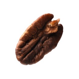 Photo of One tasty pecan nut isolated on white