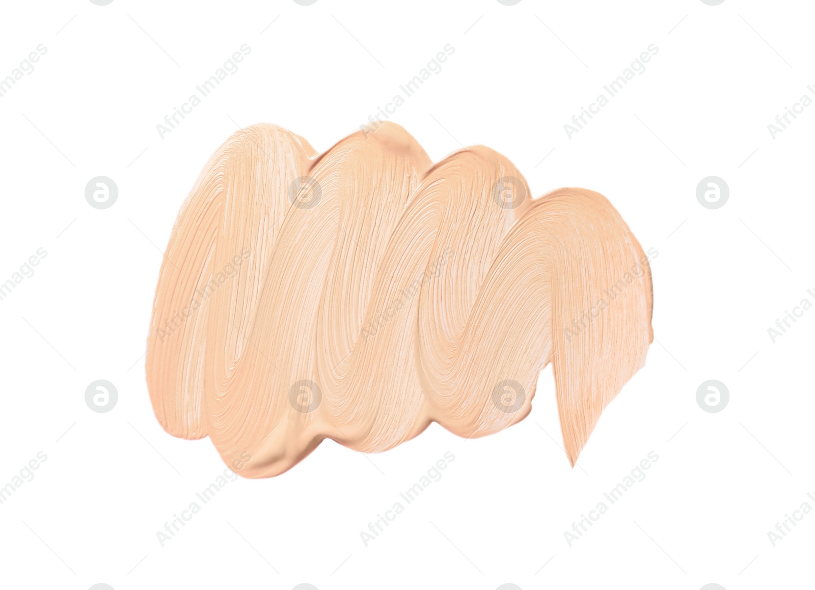 Photo of Smear of skin foundation isolated on white, top view