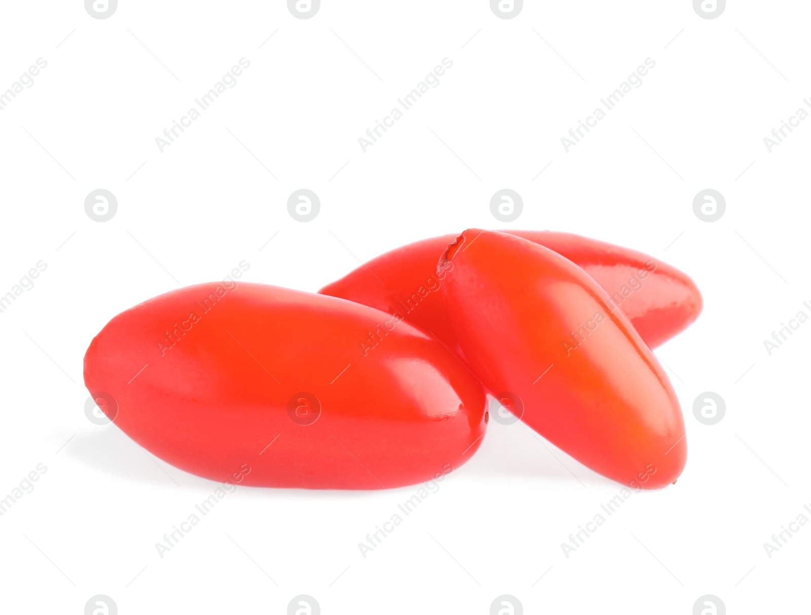 Photo of Fresh ripe goji berries on white background