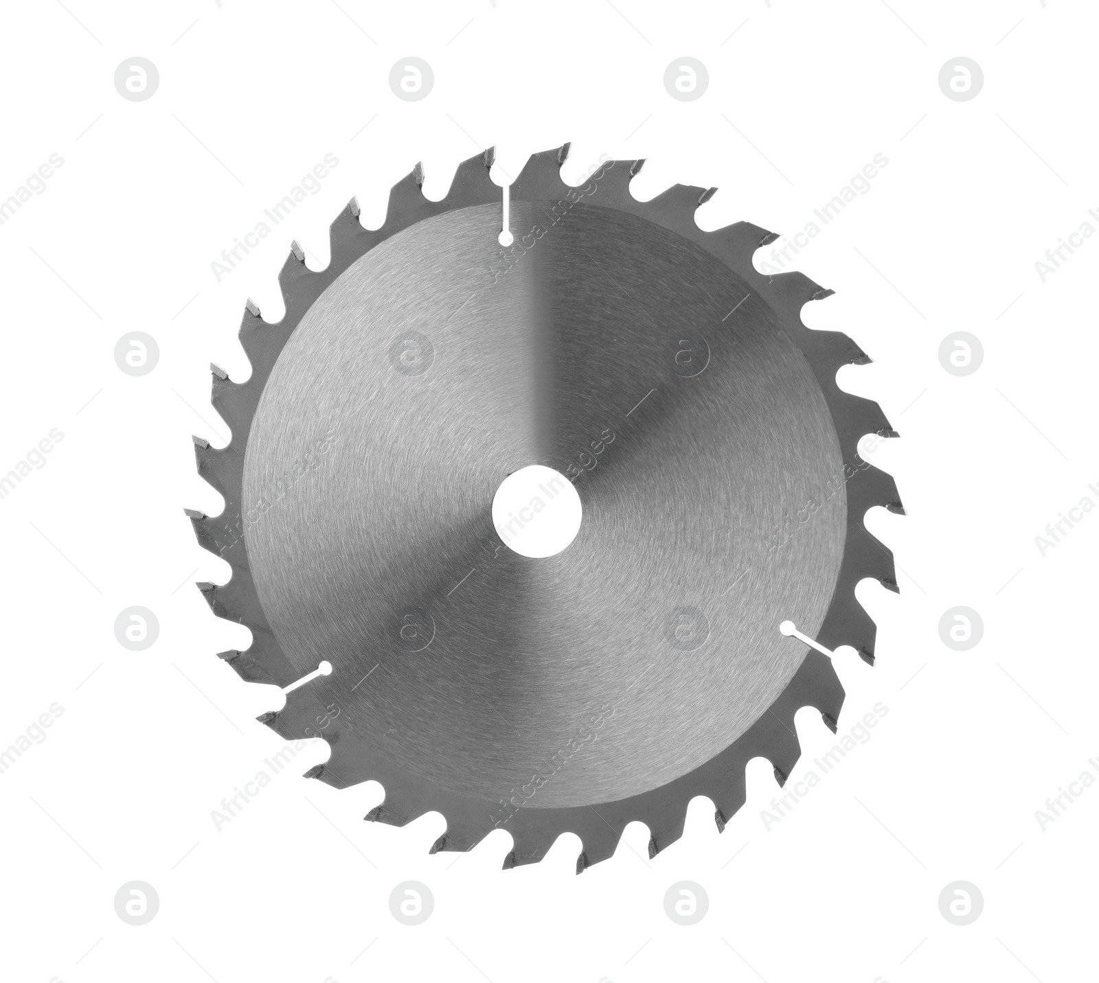 Photo of Saw disk isolated on white. Carpenter's tool