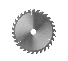 Saw disk isolated on white. Carpenter's tool