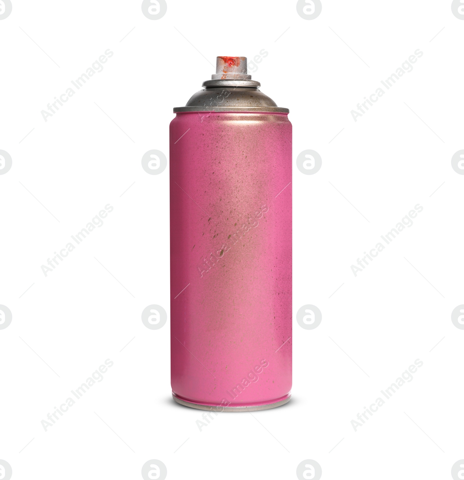 Photo of Used can of spray paint on white background