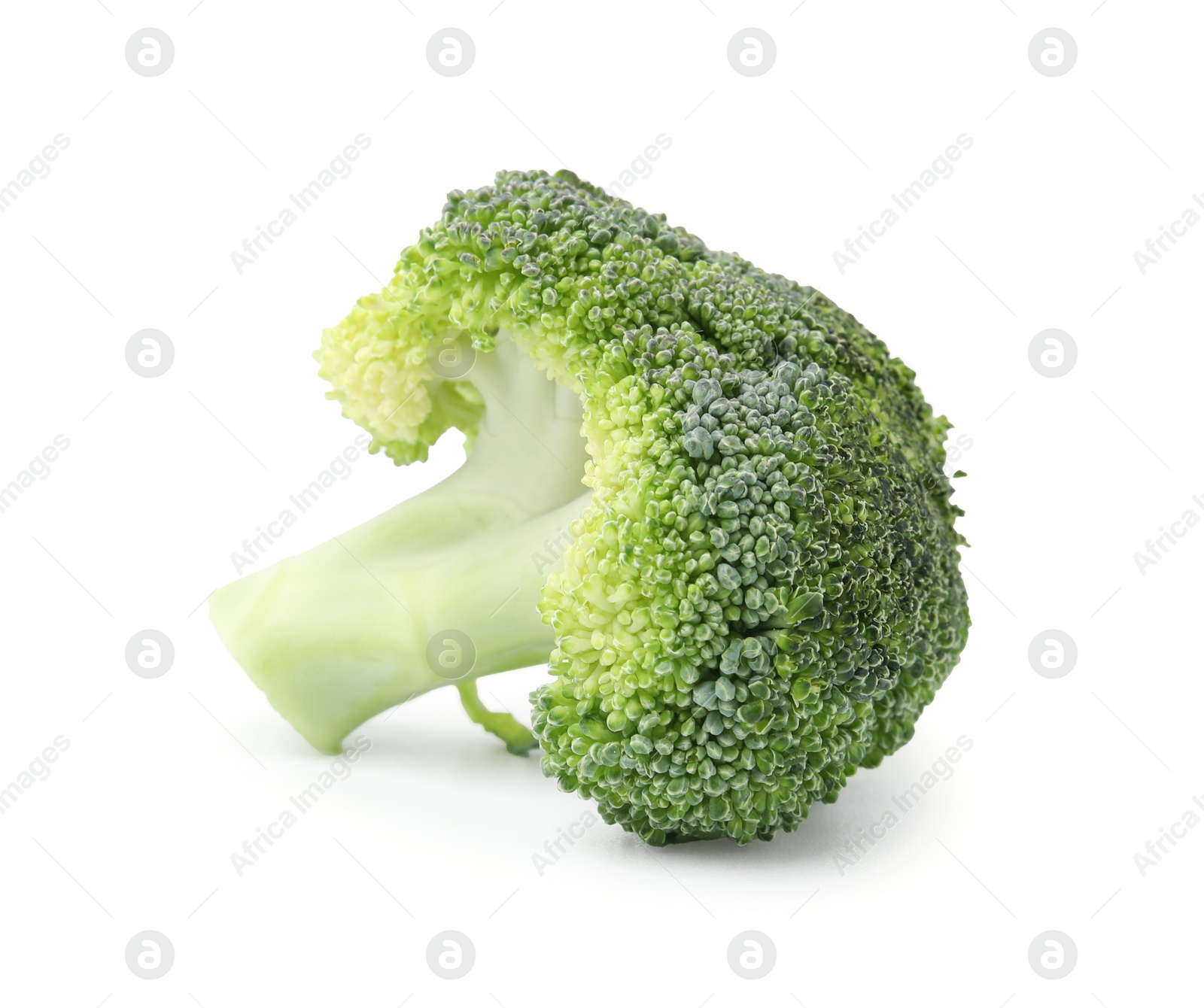 Photo of Fresh raw green broccoli isolated on white