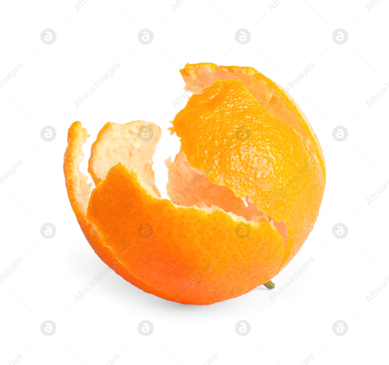 Photo of Piece of tangerine zest isolated on white