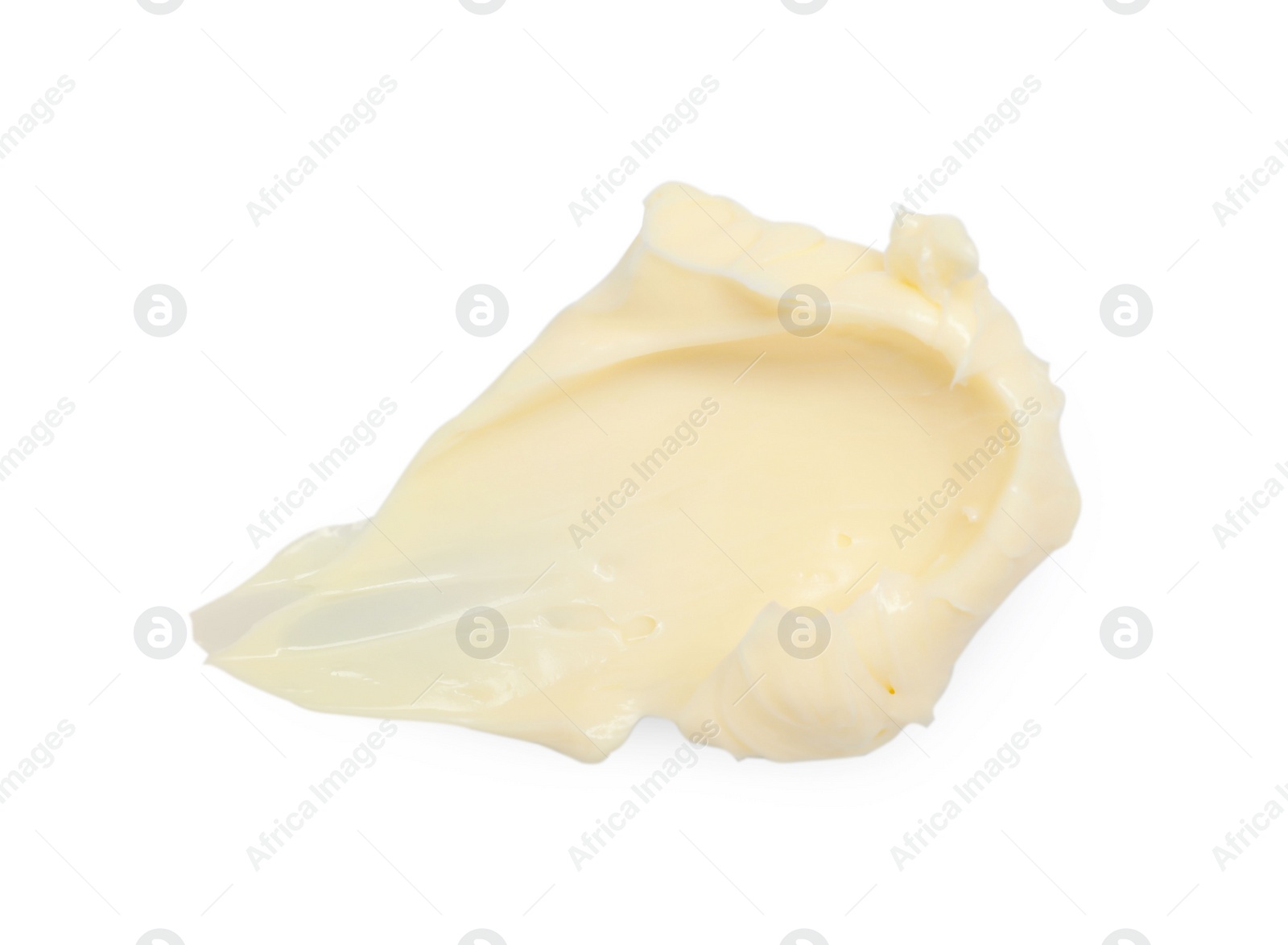 Photo of Fresh natural butter isolated on white, top view