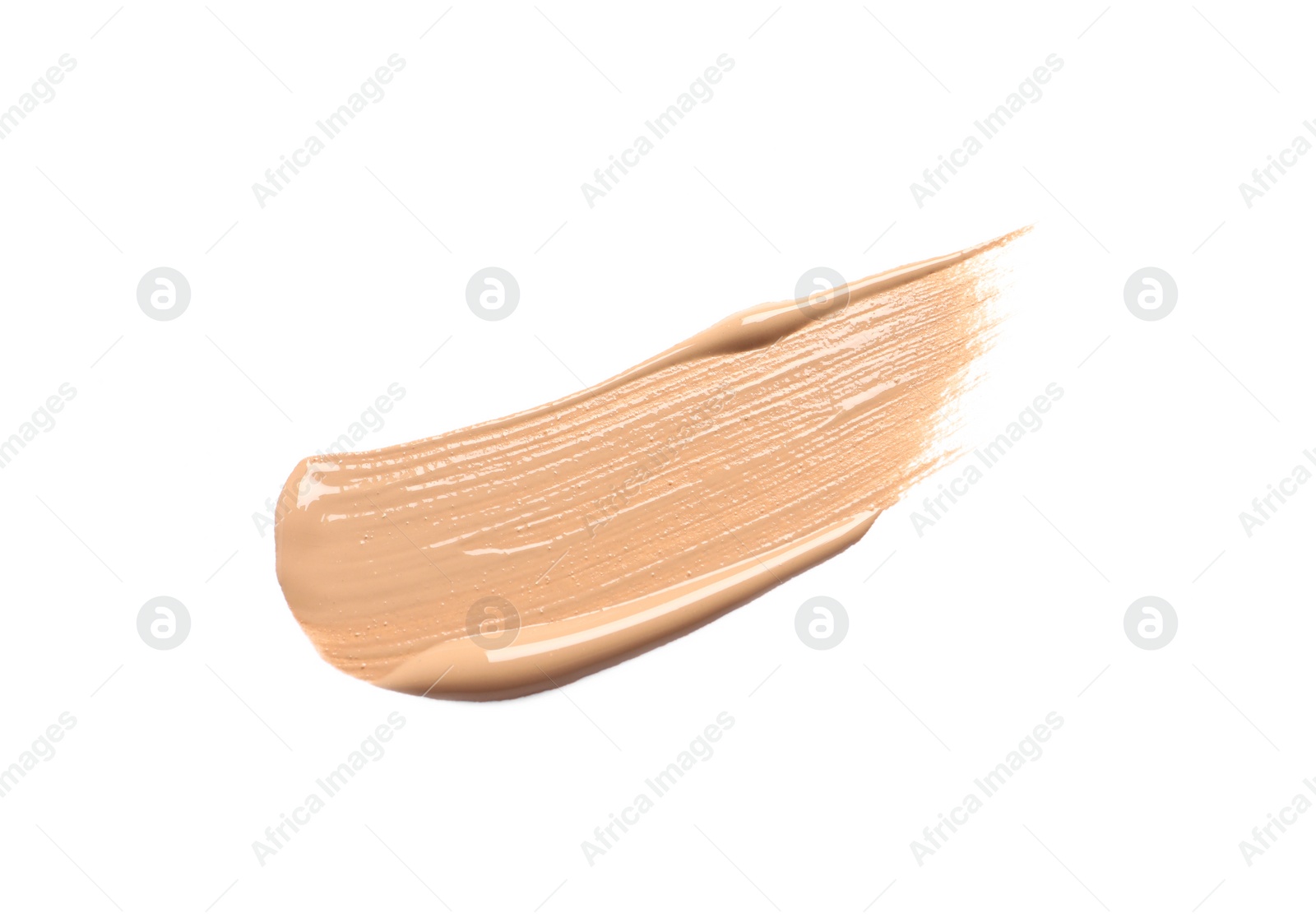 Photo of Smear of skin foundation isolated on white, top view