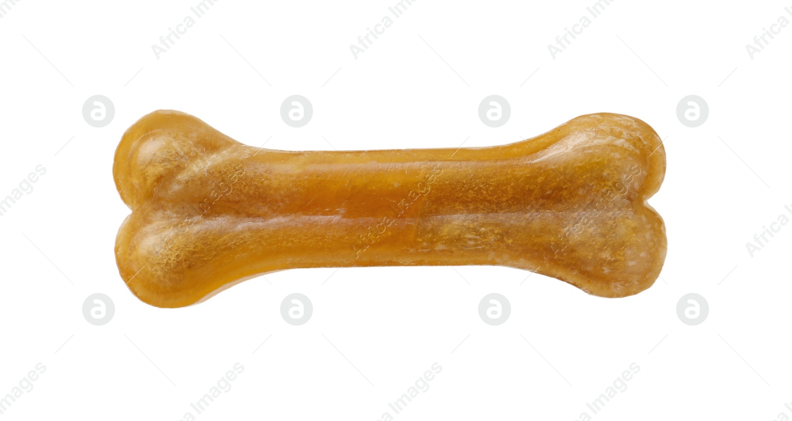 Photo of One bone dog treat on white background