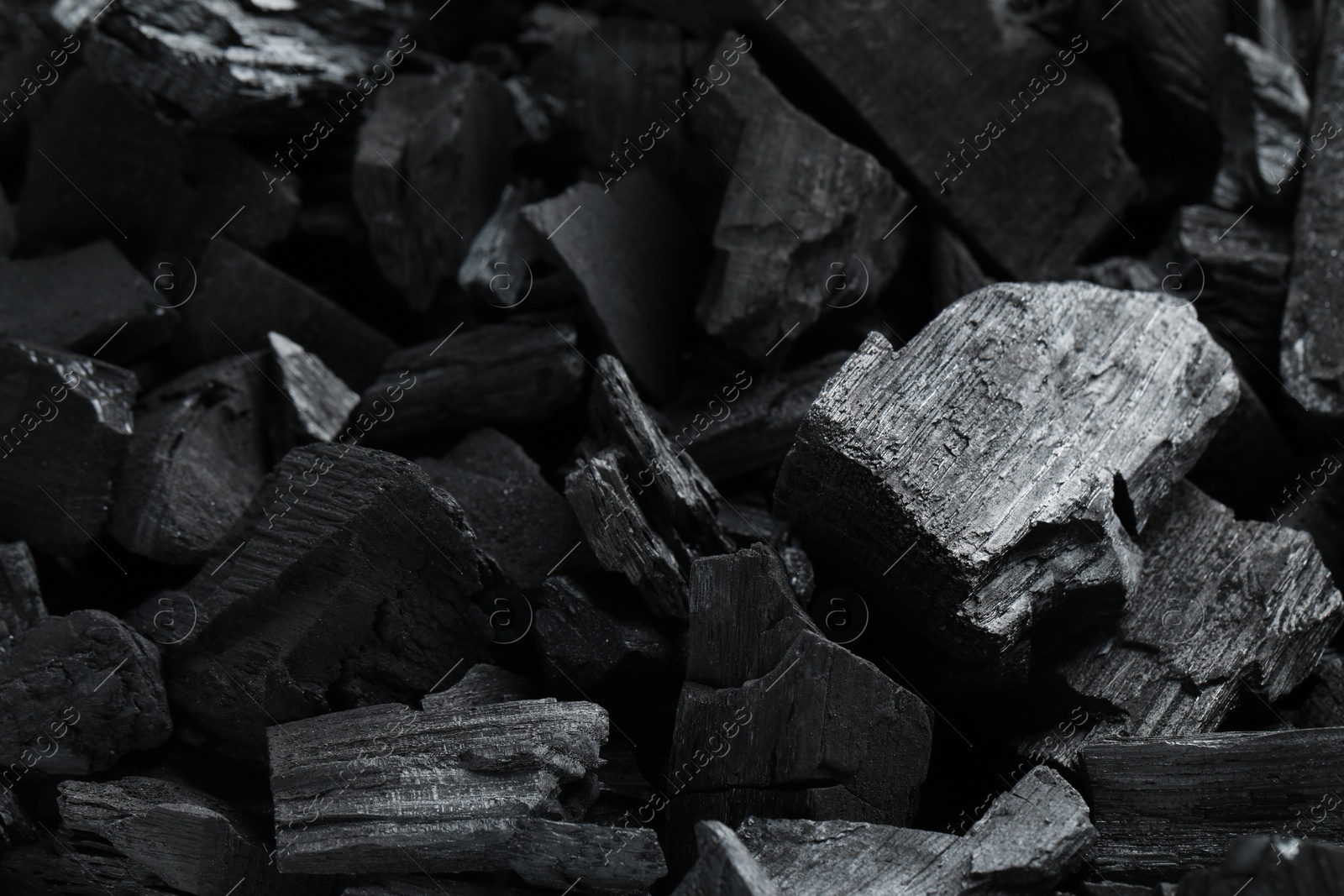 Photo of Heap of coal as background, closeup view