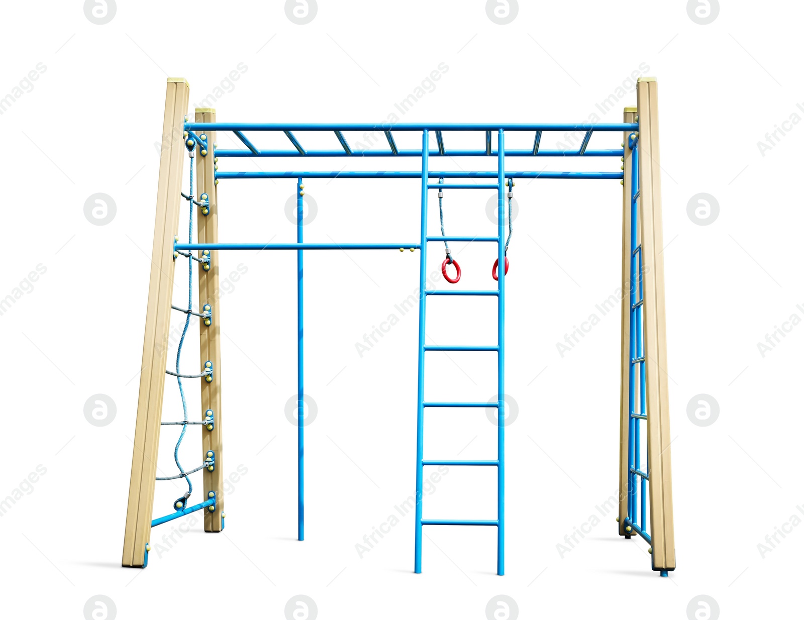 Image of Jungle gym isolated on white. Modern playground equipment