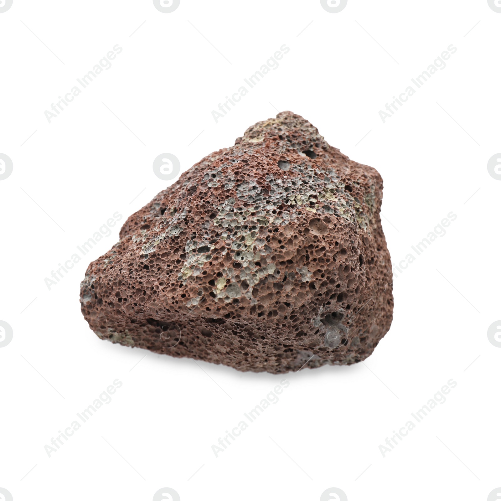 Photo of Pumice stone isolated on white, top view. Pedicure tool