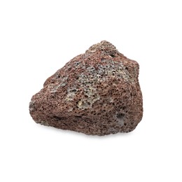 Photo of Pumice stone isolated on white, top view. Pedicure tool