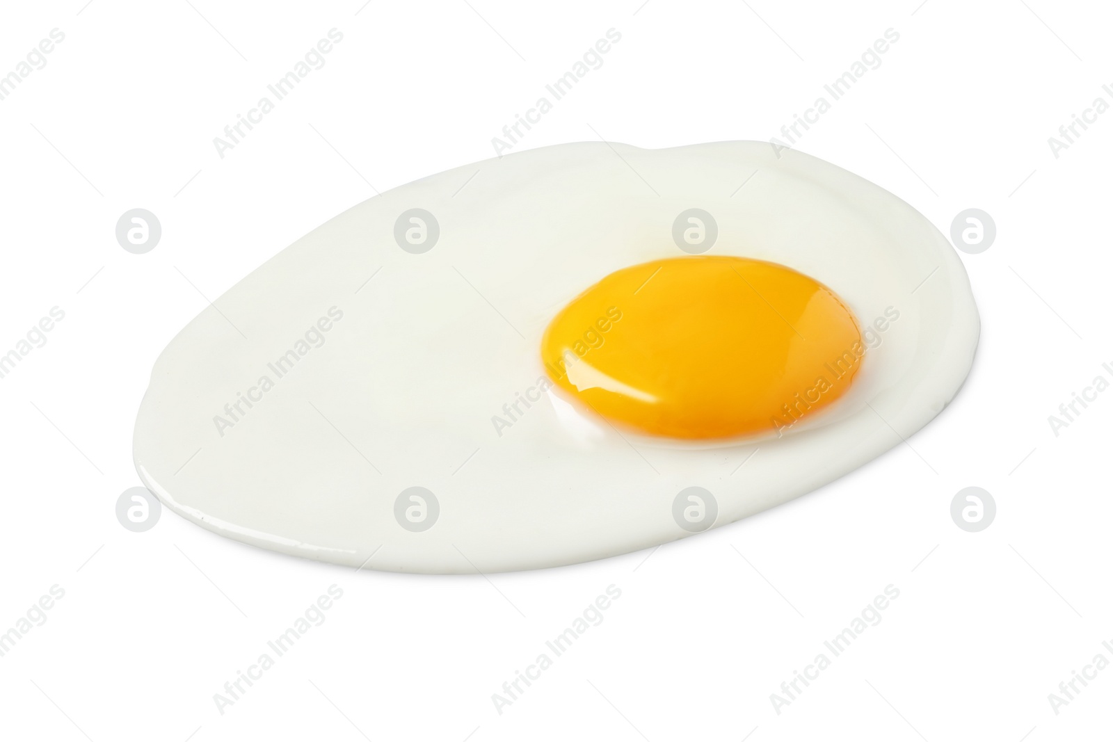 Photo of Tasty fried chicken egg isolated on white