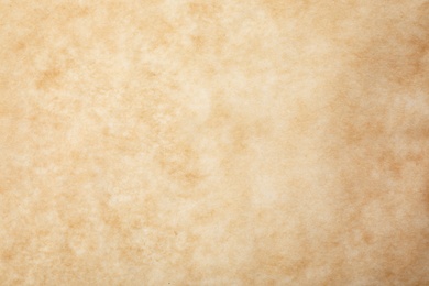 Photo of Brown paper bag texture as background, top view