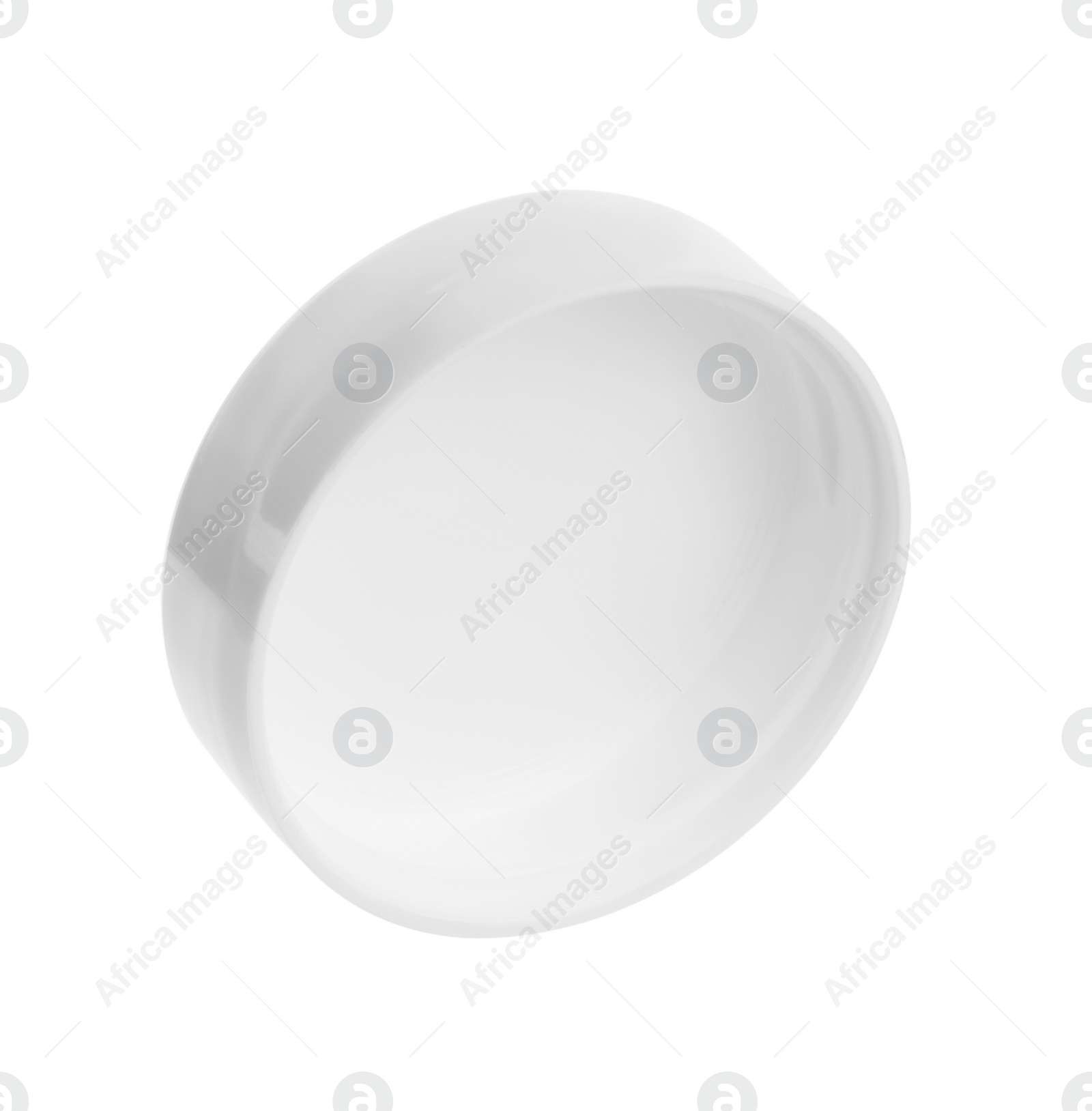 Photo of One plastic bottle cap isolated on white