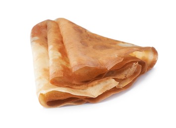 Photo of One delicious folded crepe isolated on white