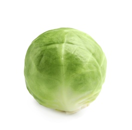 Fresh tasty Brussels sprout on white background