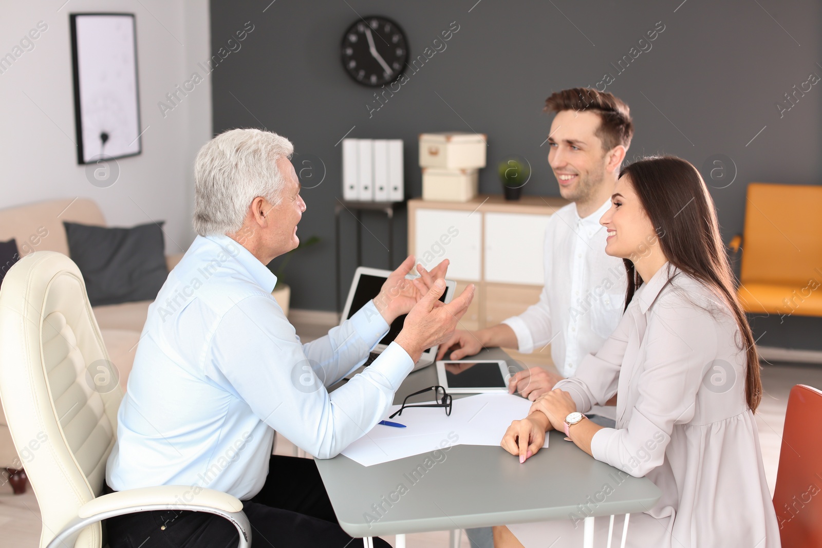 Photo of Human resources commission conducting job interview with applicant in office