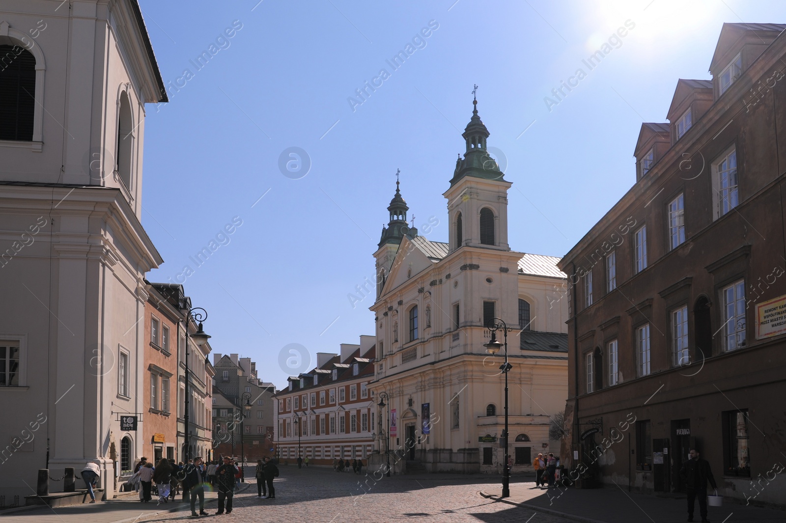 Photo of WARSAW, POLAND - MARCH 22, 2022: Church of the Holy Spirit on sunny day