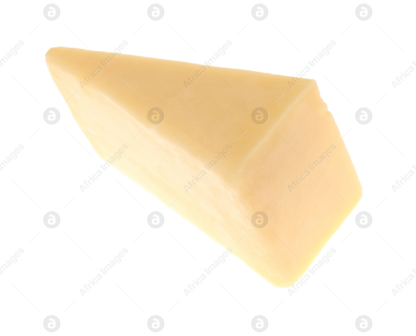 Photo of Piece of tasty cheese isolated on white