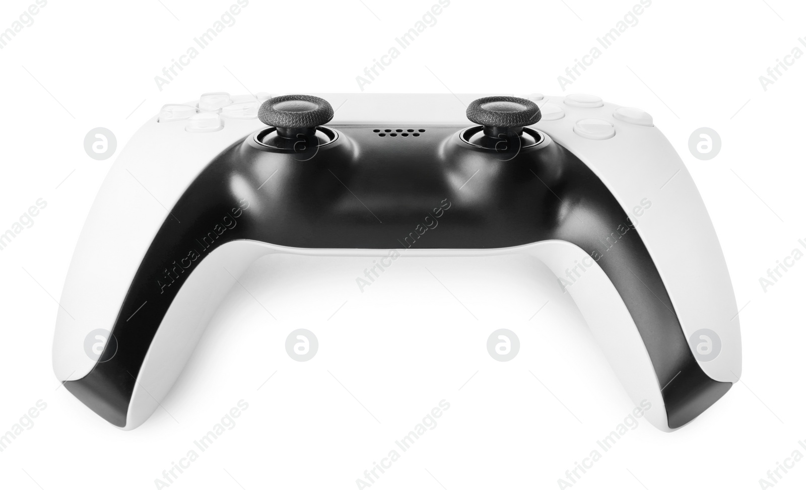 Photo of One wireless game controller isolated on white