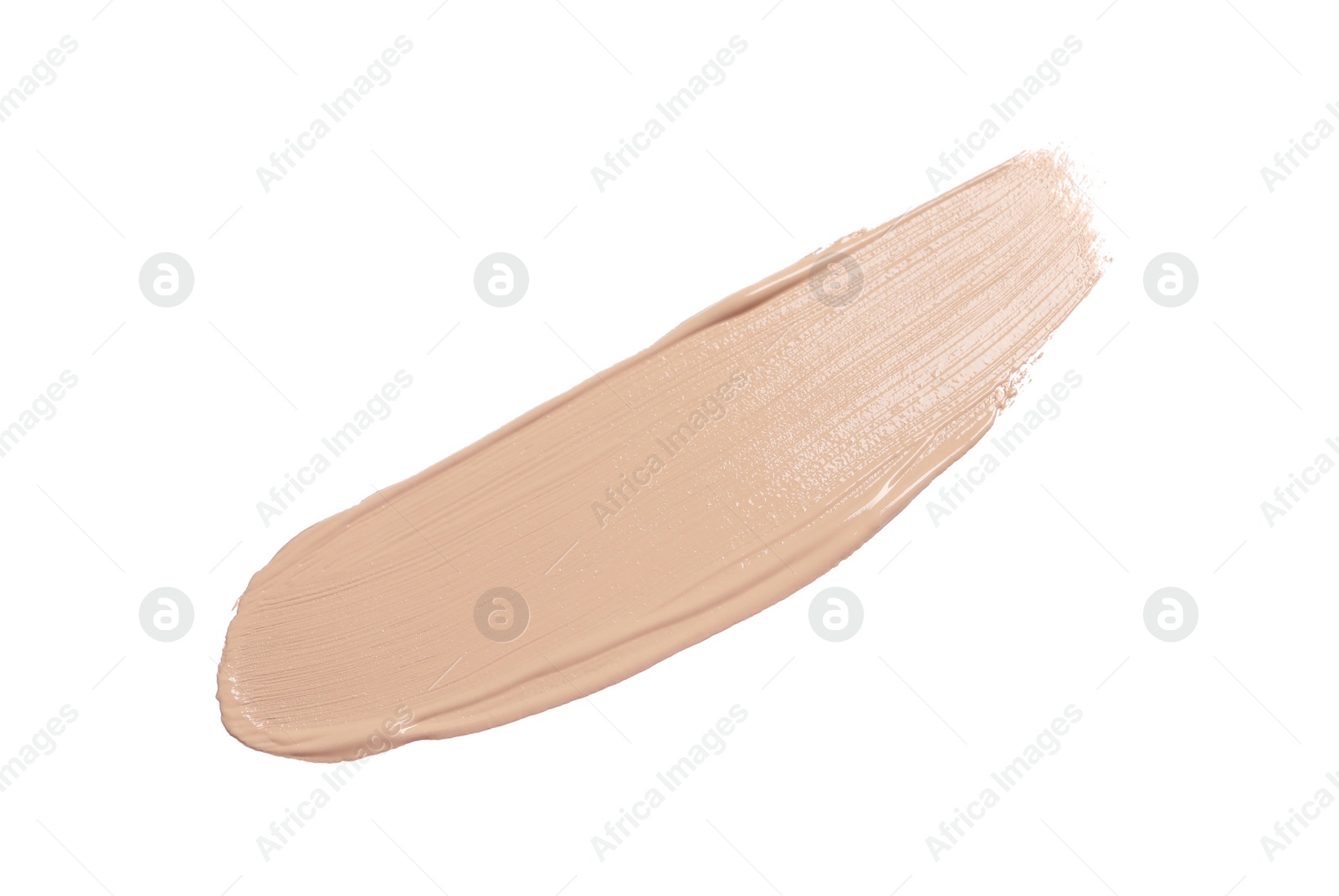 Photo of Smear of skin foundation isolated on white, top view