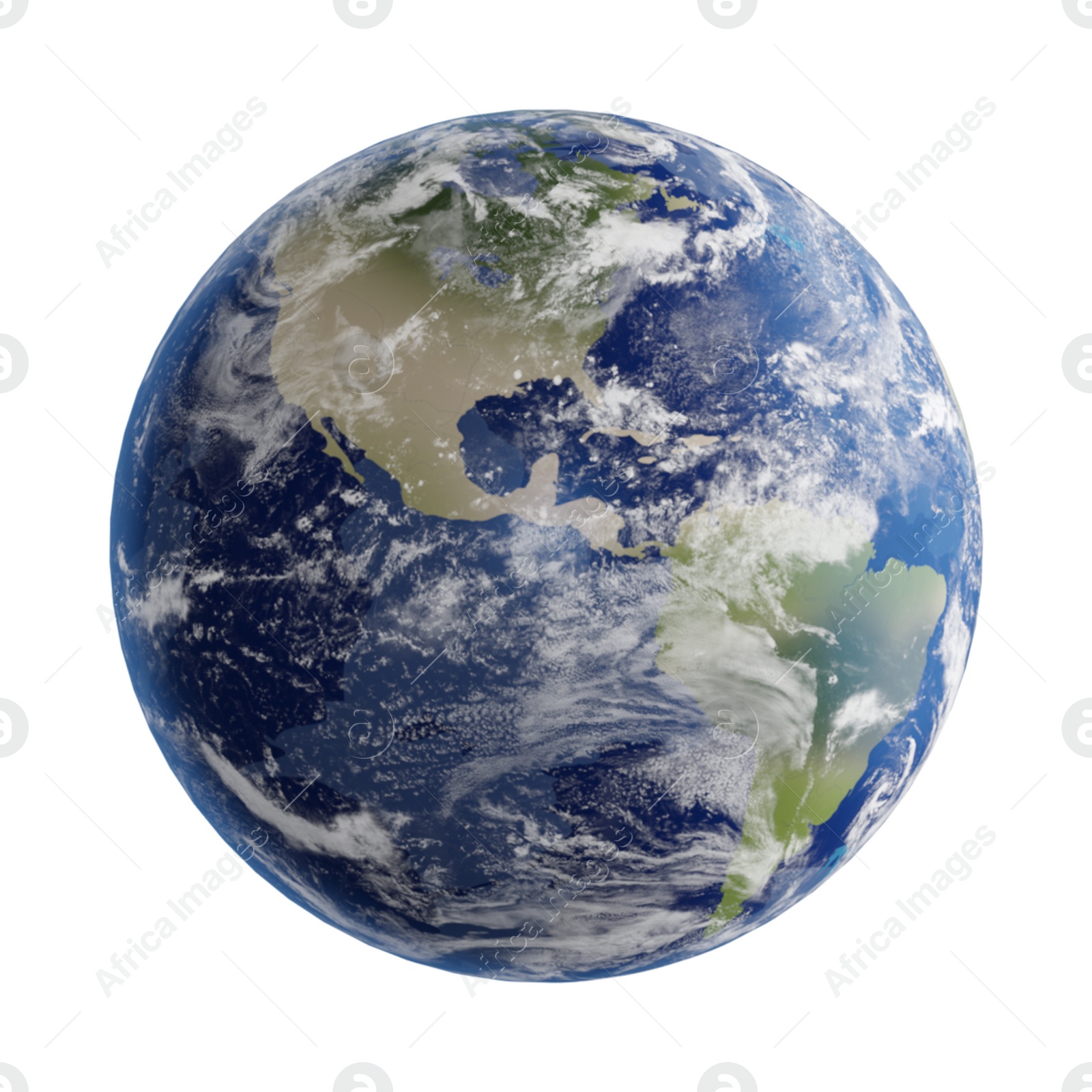 Illustration of  planet Earth on white background