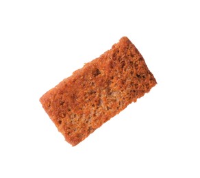 Crispy rusk with seasoning isolated on white