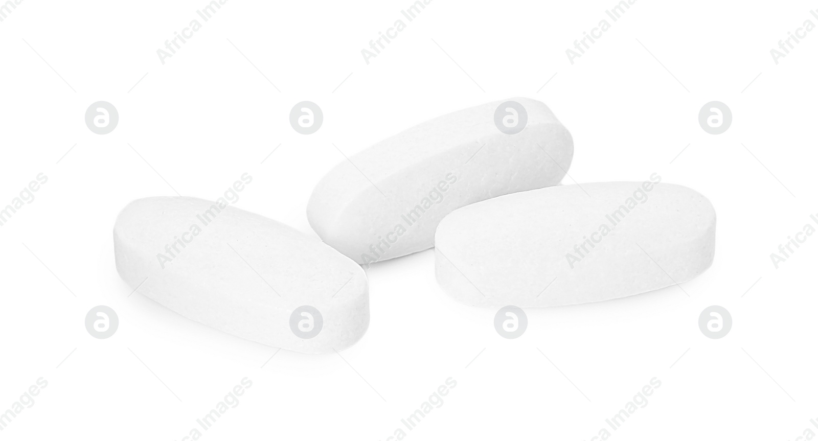 Photo of Vitamin pills isolated on white. Health supplement