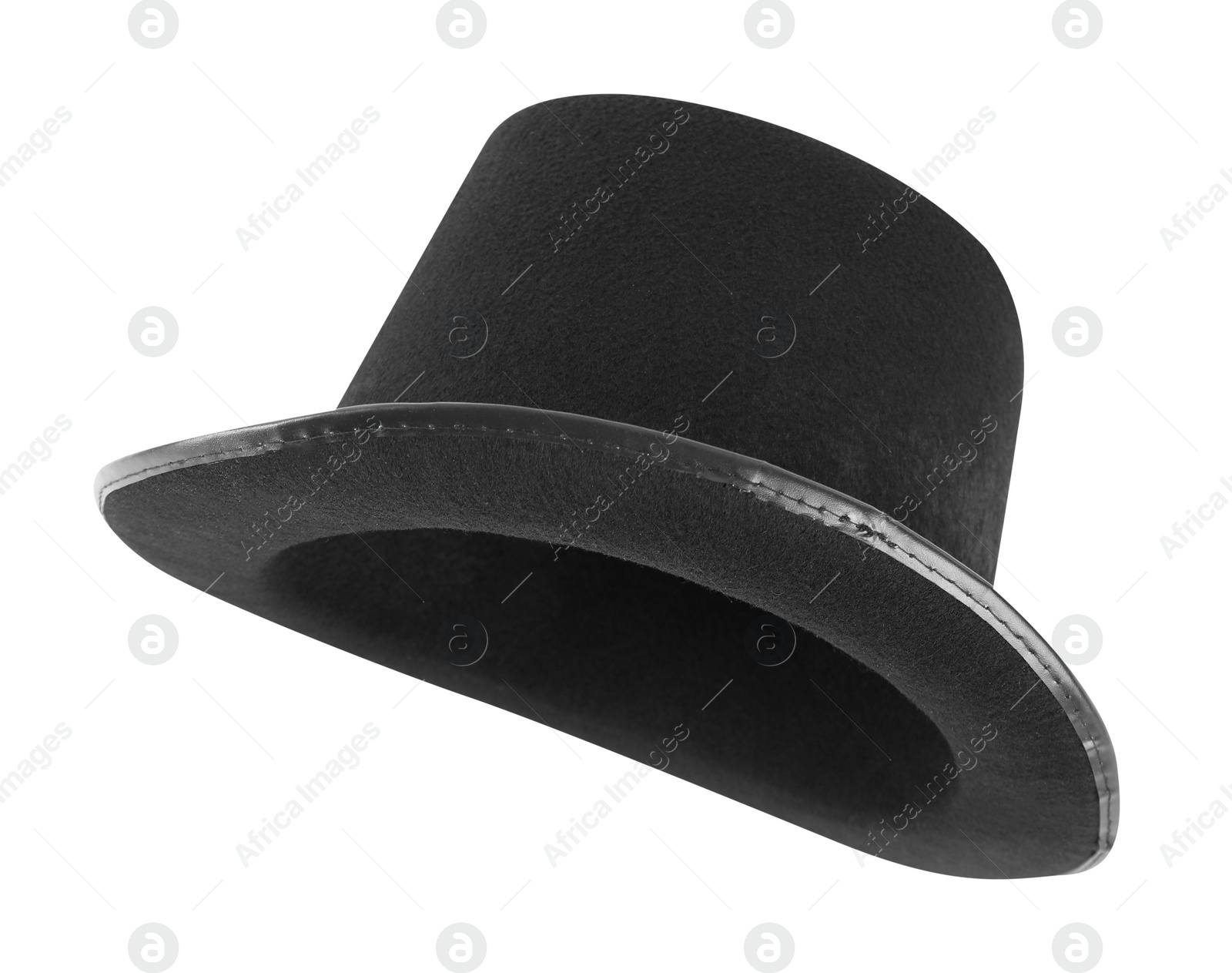 Photo of Black magician top hat isolated on white