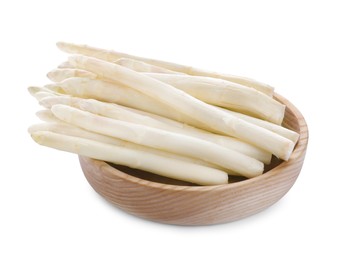Photo of Fresh raw asparagus spears isolated on white
