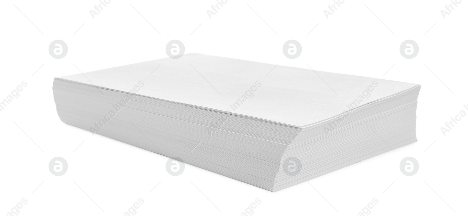 Photo of Stack of blank paper sheets isolated on white