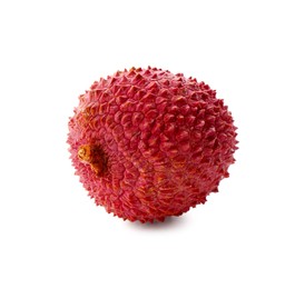 Whole ripe lychee fruit isolated on white