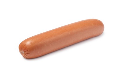 Fresh raw sausage isolated on white. Ingredient for hot dog