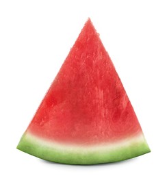 Image of Slice of delicious ripe seedless watermelon isolated on white