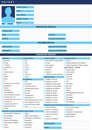 Laboratory requisition form with empty space, illustration