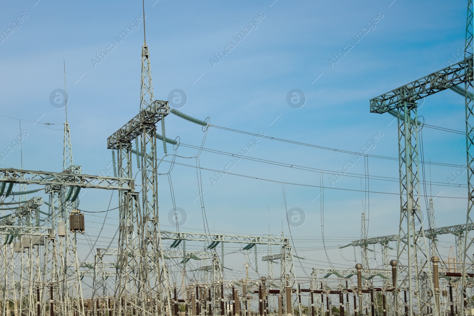 Photo of Modern electrical substation outdoors on sunny day