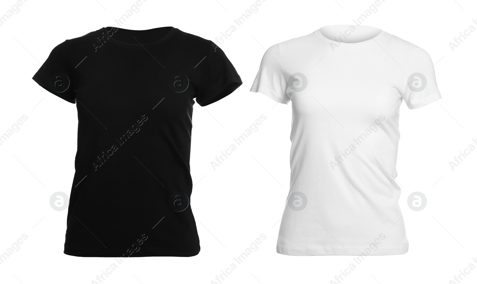 Image of Shirts isolated on white. Space for design