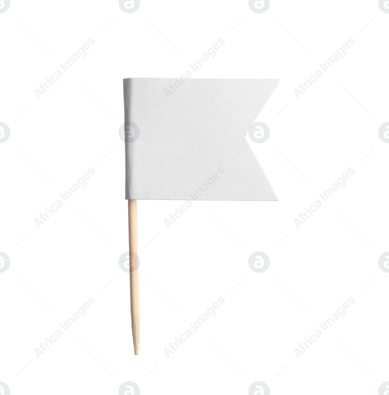 Photo of One small paper flag isolated on white