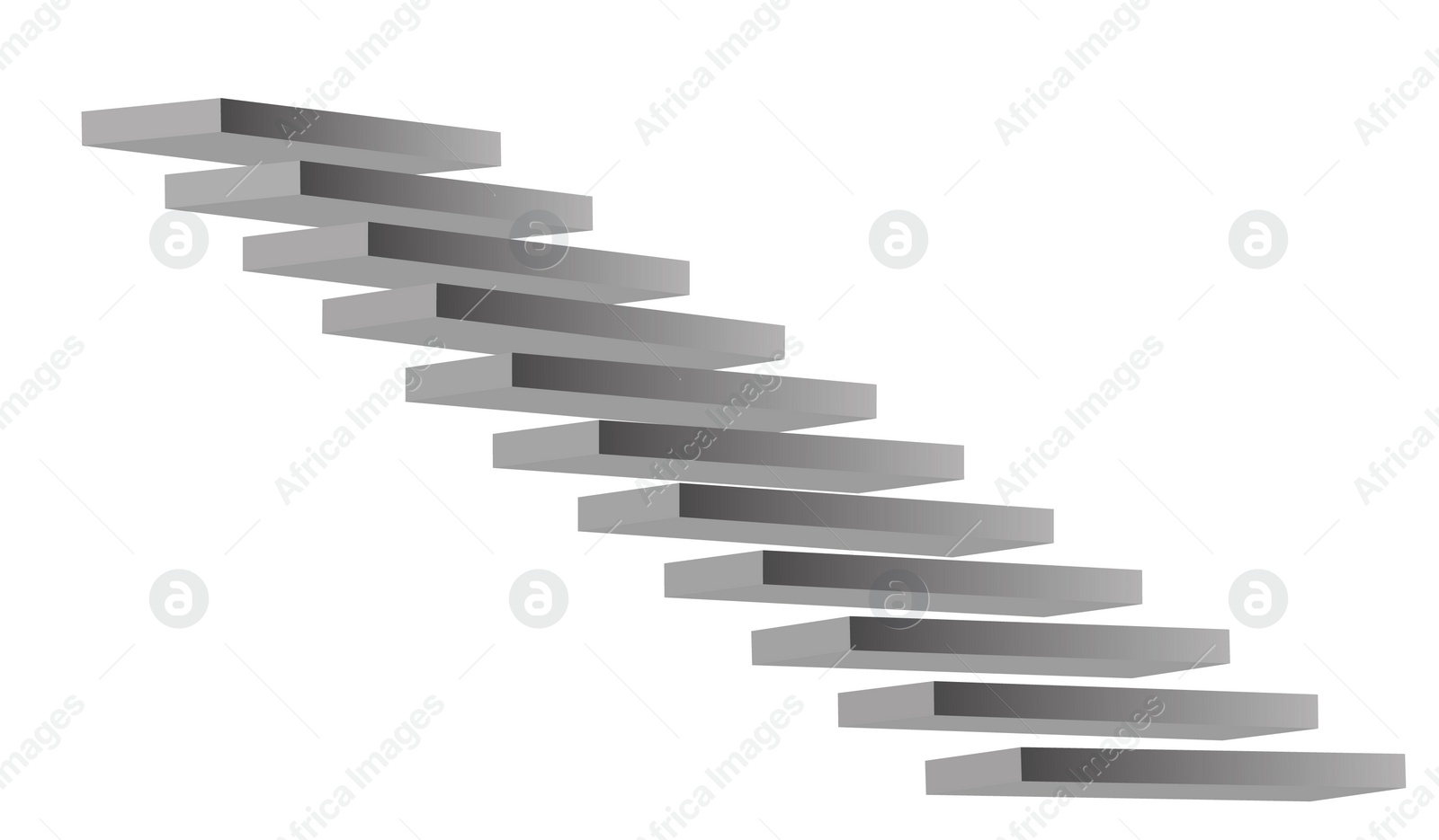 Image of Illustration of stairs on white background. Way to success