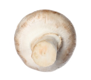 Fresh champignon mushroom isolated on white. Healthy food