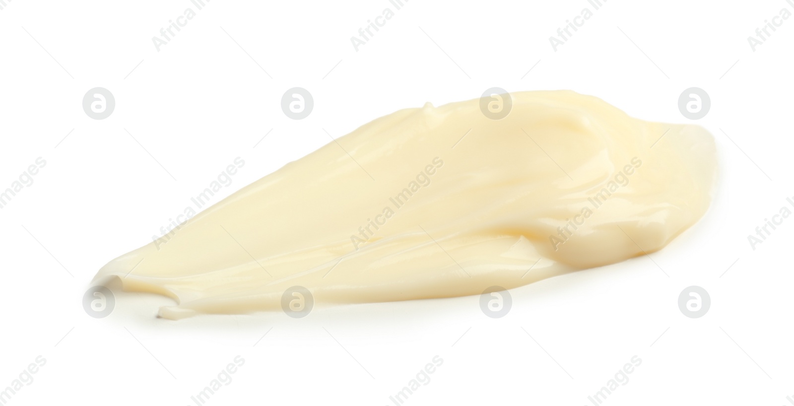 Photo of Cream sample on light background. Hand care cosmetics