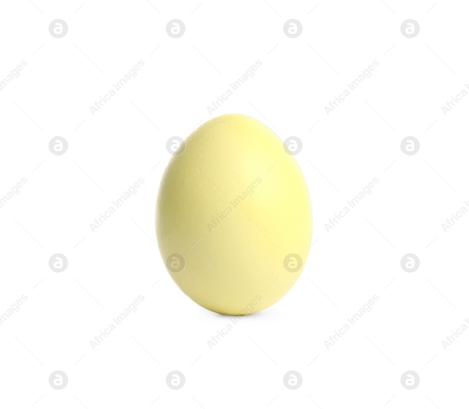 Photo of Green egg isolated on white. Easter symbol