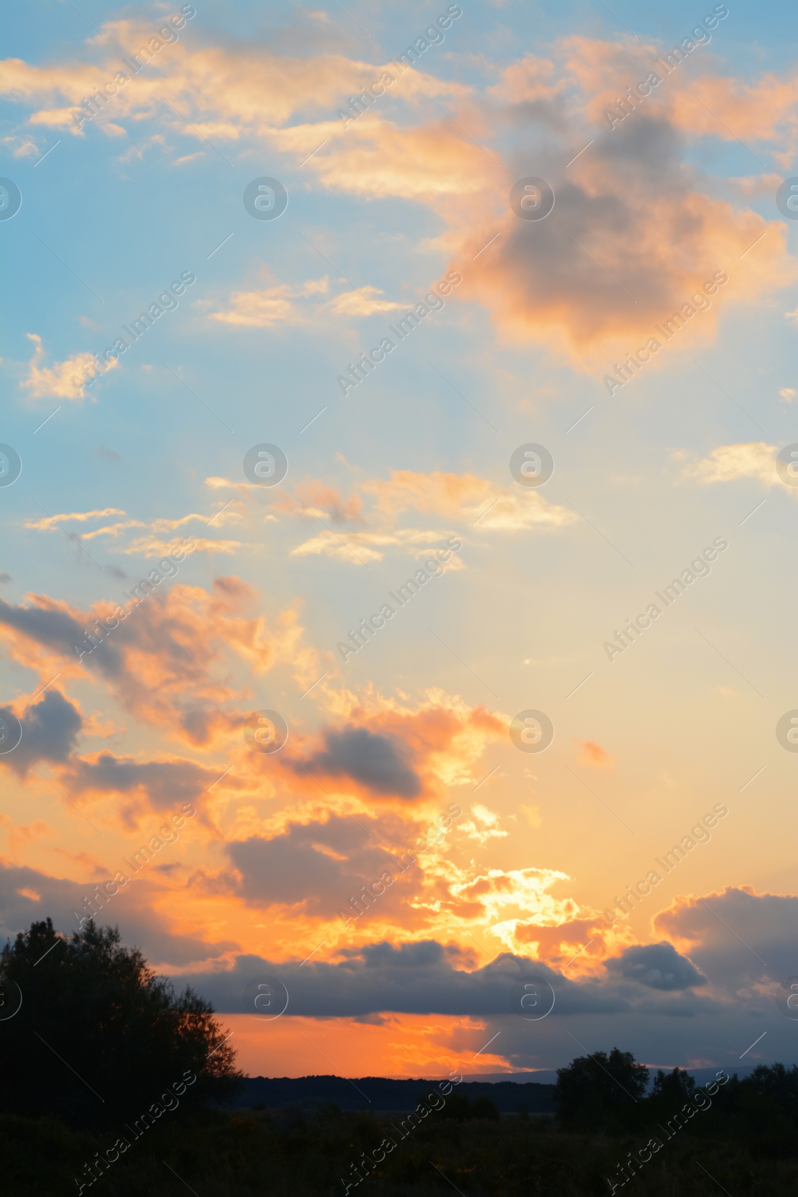 Photo of Picturesque view of beautiful countryside at sunset